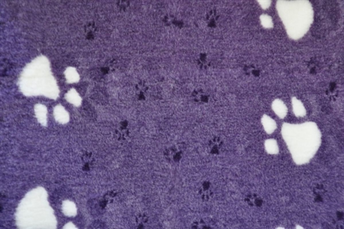 Vetbed Big Foot - lilla m/hvite poter