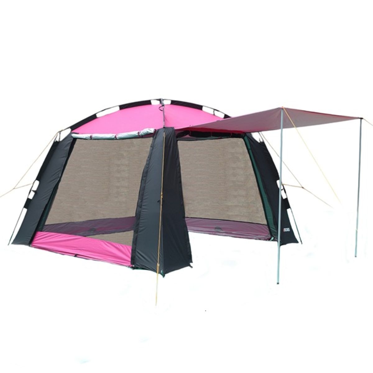 Utstillingstelt Easy up, 3 x 3 m - rosa/svart